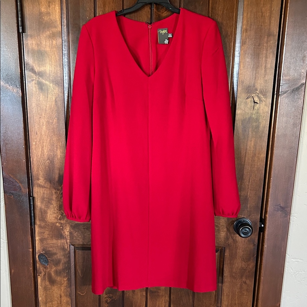Just...Taylor Bold Red Long Sleeve Dress